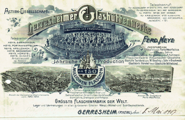 Eine alte deutsche Banknote mit einer Stadtansicht, Text und zusätzlichen Bildern, die einen nostalgischen Eindruck vermitteln.