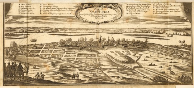 Ein detaillierter alter Stadtplan von Stuttgart, Deutschland, der Straßen, Gebäude, Menschen, Bäume, Wasser und Text enthält, der die Geschichte, Kultur und Sehenswürdigkeiten der Stadt beschreibt.