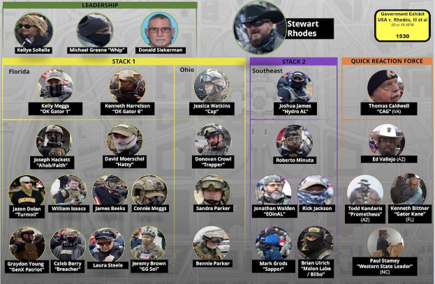 Ein Computerbildschirm zeigt eine Gruppe von Menschen in bunten Kleidern und Helmen an, mit dem Text "GTA 5 Quick Reaction Force" zu sehen.