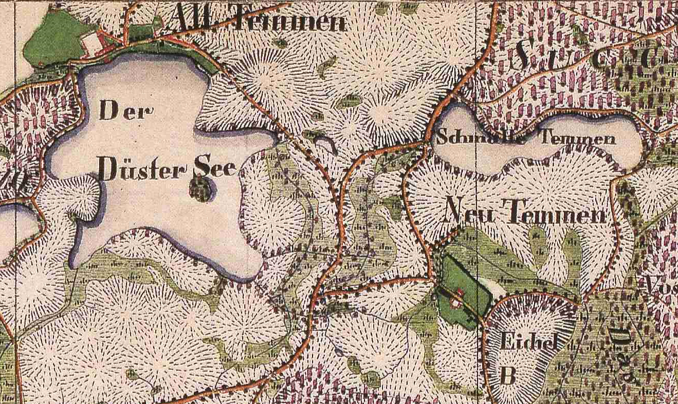 Ein detailliertes altes Stadtplan von Düsseldorf, Deutschland, das Straßen, Gebäude, Sehenswürdigkeiten und Text mit Informationen zur Bevölkerungszahl, Bevölkerungsdichte und Lage der Stadt zeigt.